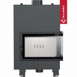 Топка с теплообменником Kratki PRO MBM/PW/10/P/BS/W угловое стекло справа