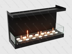 Встроенный биокамин Lux Fire Фронтальный 1100 М