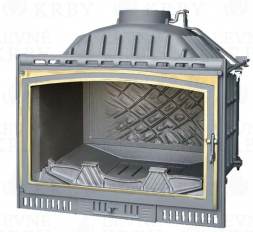 Топка fabrilor DECO 705 VU BR боковое открытие дверцы, латунный фасад