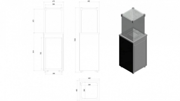 Нагреватель газовый PATIO/M/G31/37MBAR/B - белое стекло