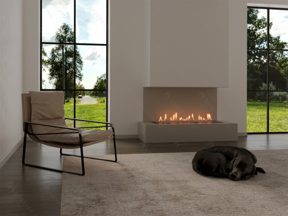 Автоматический биокамин Lux Fire Smart Flame 1500 RC INOX